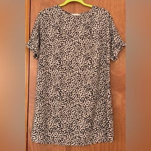 H&M Leopard Beige/Black Cheetah Animal Print Chuck On Summer Dress Size M/US 6